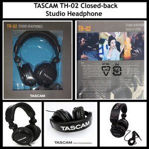 TASCAM TH-02 Closed-back Studio Headphone - Black